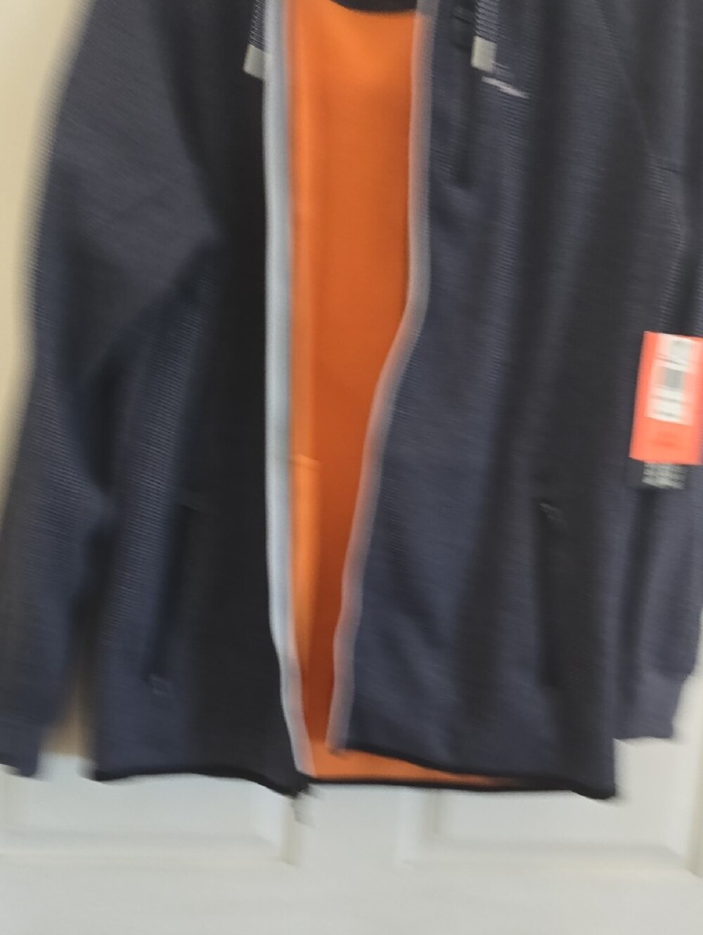 Rip Curl Navy Blue & Orange Performance Hooded Jacket - Picture 5 of 9